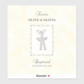 ツインズバプテスオンイエロー2クロスパーソナライズされた シール (シート)