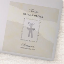 ツインズバプテスオンイエロー2クロスパーソナライズされた シール