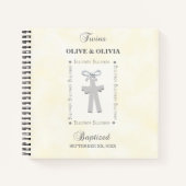 ツインズバプテスオンイエロー2クロスパーソナライズされた ノートブック (正面)