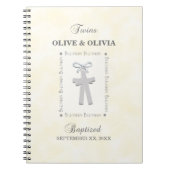 ツインズバプテスオンイエロー2クロスパーソナライズされた ノートブック (正面)