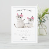 ツインズバースデーパーティーポーソームキャッツ サンキューカード (スタンド正面)