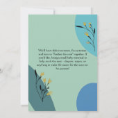 ツインズパーティーの親を赤ちゃんシャワーにする 招待状 (裏面)