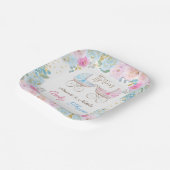 ツインズピンクと青の赤ちゃんシャワーの装飾 ペーパープレート (傾斜あり)