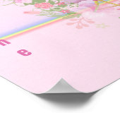 ツインズピンクのフラミンゴ赤ちゃんパーソナライズされたシャワー ポスター (角)