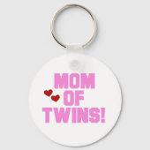 ツインズピンクの文字Tシャツとギフトのママ キーホルダー (正面)