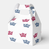 ツインズピンクブルークラウンズ誕生日パーティーの好意ボックス フェイバーボックス (裏面サイド)