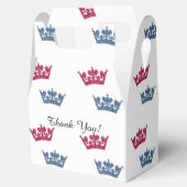 ツインズピンクブルークラウンズ誕生日パーティーの好意ボックス フェイバーボックス (オープン)