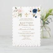 ツインズピンクブルーフラワープライマーナイニートバウティゾ 招待状 (スタンド正面)