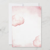 ツインズピンクベアーベビーシャワー招待状 招待状 (裏面)