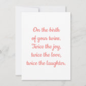 ツインズピンクベビーゾウおめでとう誕生 (裏面)