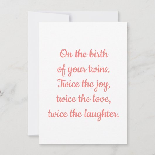 ツインズピンクベビーゾウおめでとう誕生 (裏面)