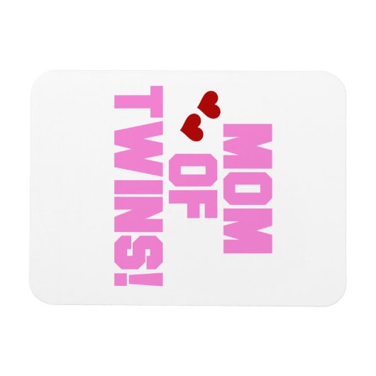 ツインズピンク文字ギフトの母 マグネット (横)