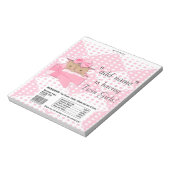 ツインズピンク赤ちゃんシャワーキャンディバーラッパ好き ノートパッド (回転)