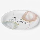 ツインズピンク&ブルーバルーンジェンダーリビール ペーパープレート (アングル)