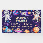 ツインズファーストのまわりにトリップ宇宙飛行士銀河系 横断幕 (横)