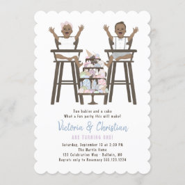 ツインズファースト誕生日スマッシュケーキ 招待状