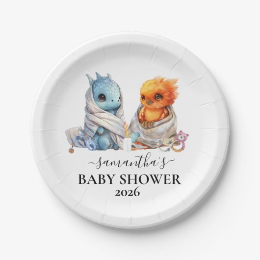 ツインズフェニックスドラゴンファンタジーマジカル ペーパープレート (正面)