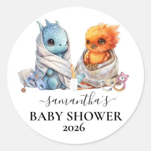 ツインズフェニックスドラゴンファンタジーマジカル ラウンドシール (正面)