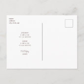 ツインズフォトゴッド賛美はこのホーム誕生 案内ポストカード (裏面)