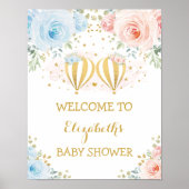 ツインズフローラホットエアバルーン赤ちゃんシャワーへようこそ ポスター (正面)