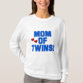 ツインズブルーの文字Tシャツとギフトのお母さん Tシャツ (正面)