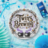 ツインズブルーイングハロウィーンベビーシャワープレート ペーパープレート (パーティー)