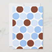 ツインズブルーキリンマルチプルベビーシャワー招待状 招待状 (裏面)