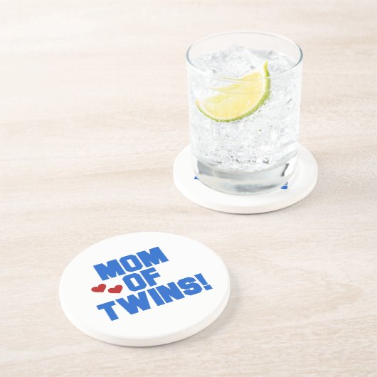 ツインズブルー文字ギフトの母 コースター (側面)