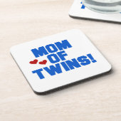 ツインズブルー文字ギフトの母 コースター (左側)