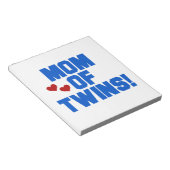 ツインズブルー文字ギフトの母 ノートパッド (アングル)