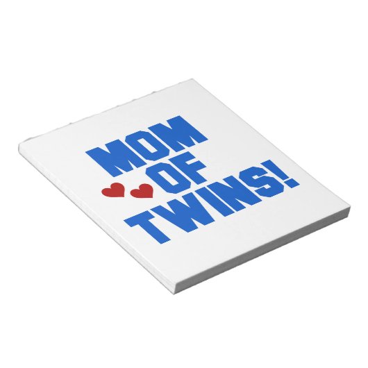 ツインズブルー文字ギフトの母 ノートパッド (アングル)