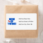 ツインズブルー文字ギフトの母 ラベル (インサイチュ)