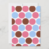 ツインズブルー&ピンクキリンベビーシャワー招待状 招待状 (裏面)