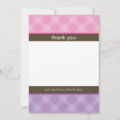 ツインズベビーありがとう::調和4P サンキューカード (裏面)