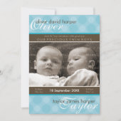 ツインズベビーありがとう::調和5P サンキューカード (正面)