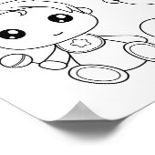 ツインズベビーガールズカラーリングページ ポスター (角)