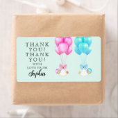 ツインズベビーシャワーありがとうラベル ラベル (インサイチュ)