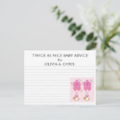 ツインズベビーシャワーアイディア アドバイスカード (スタンド正面)