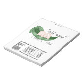 ツインズベビーシャワーキャンディバーラッパのパーティーフェイスアップ ノートパッド (回転)