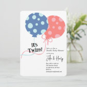 ツインズベビーシャワーパーティー 招待状 (スタンド正面)