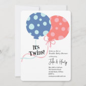 ツインズベビーシャワーパーティー 招待状 (正面)