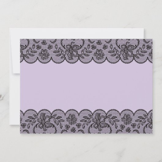 ツインズベビーシャワーパープルレースツインガールズ招待状 招待状 (裏面)