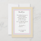 ツインズベビーシャワーベビーギラフェスブルーアンドピンク（ジェン） 招待状 (裏面)