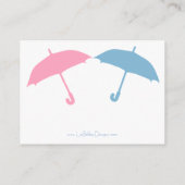 ツインズベビーシャワー傘おむつラッフルチケット エンクロージャーカード (裏面)