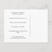 ツインズベビーシャワー招待状ボーイ&ガール インビテーションポストカード (裏面)