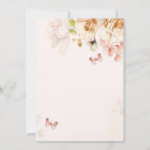 ツインズベビーシャワー招待状、ガーデンベビーシャワー 招待状 (裏面)