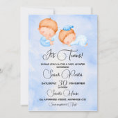 ツインズベビーシャワー招待状 招待状 (正面)