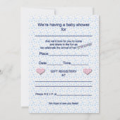 ツインズベビーシャワー招待状 招待状 (裏面)