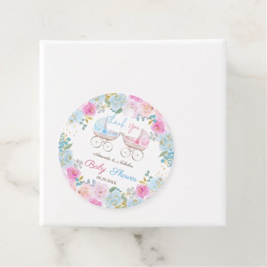 ツインズベビーシャワー男の子ありがとう フェイバータグ (インサイチュ)