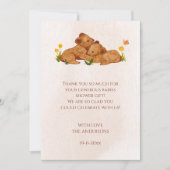 ツインズベビーシャワー男女兼用サンキューカード サンキューカード (正面)